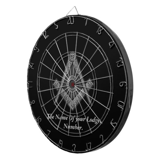 Black Masonic Master Mason Freemason Compass Dartscheibe (Vorderseite rechts)