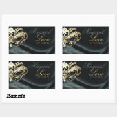 Black Masquerade Gold Candy Buffet Sticker (Blatt)