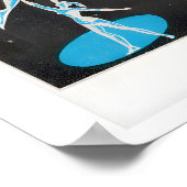 Black Matchbox Labels Grid Print, Vintage Ephemera Poster (Ecke)