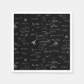 Black Math Equations Graphics Abschluss Serviette (Vorderseite)