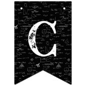 Black Math Formulas Graduation Congratulations Wimpelkette (Erste Fahne)