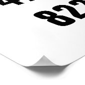 Black Mathematical Pi auf Weiß Poster (Ecke)