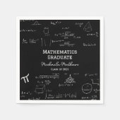 Black Mathematics Graduate Class of Abschluss Serviette (Vorderseite)