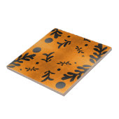 Black Matisse inspiriert Blätter auf Gold Fliese (Seite)