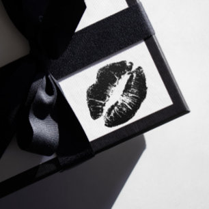 Black Matte Kiss Lips Valentine Day Custom Cut Aufkleber