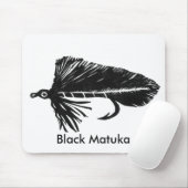 "Black Matuka" Classic Trout Fly Mousepad (Mit Mouse)