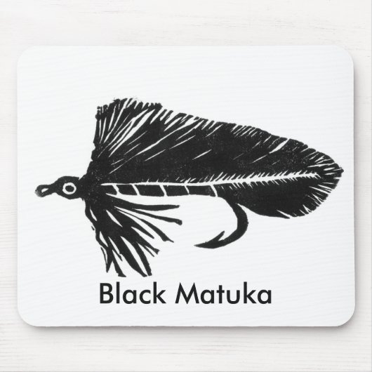 "Black Matuka" Classic Trout Fly Mousepad (Vorne)