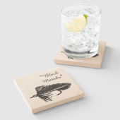 Black Matuka fliegen und angeln Streamer Steinuntersetzer (Seitenansicht)