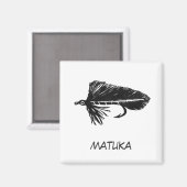 "Black Matuka" Flyfish Art Magnet (Vorderseite/Rückseite)