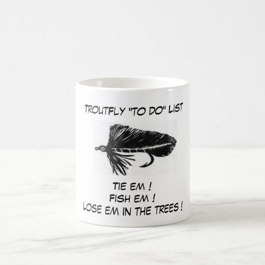 "Black Matuka - Foreut Fly "To Do List"-Tasse Kaffeetasse (Mittel)