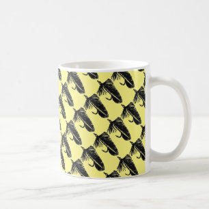 "Black Matuka on Yellow" geteerte Trout Fly Tasse