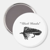 Black Matuka Streamer, Fliegenfischen, Fliegenflie Magnet (Vorderseite/Rückseite)