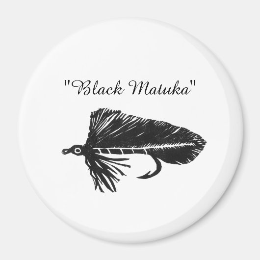 Black Matuka Streamer, Fliegenfischen, Fliegenflie Magnet (Vorne)