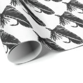 "Black Matuka Streamer" Foreut Fly Wrapping Paper Geschenkpapier (Rolleneckpunkt)