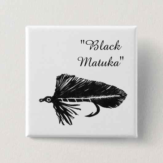 Black Matuka Streamer für Fliegenfischen, Fliegenb Button (Vorderseite)