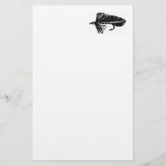 "Black Matuka Streamer" Trout Fly Stationery Briefpapier (Vorderseite)
