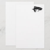 "Black Matuka Streamer" Trout Fly Stationery Briefpapier (Vorne/Hinten)