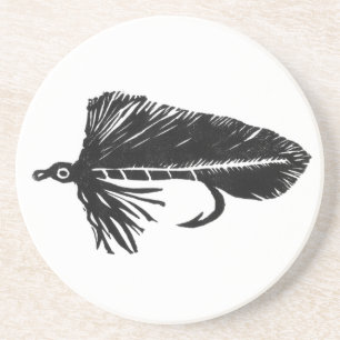 Black Matuka Streamer Trout Fly Untersetzer