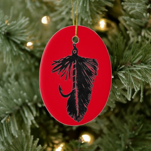 Black "Matuka" streamer" Weihnachtsschmuck (Baum)
