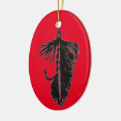 Black "Matuka" streamer" Weihnachtsschmuck (Links)