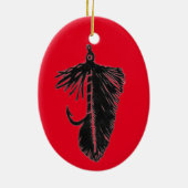 Black "Matuka" streamer" Weihnachtsschmuck (Hinten)