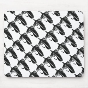 "Black Matuka - Tiled" Classic Trout Fly Mousepad