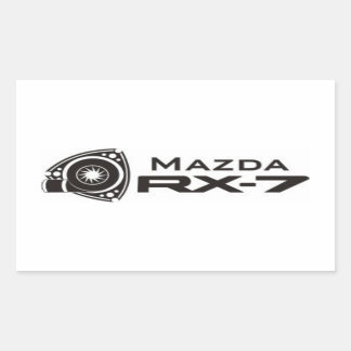 Black Mazda RX-7 Rotary Motor Stickers