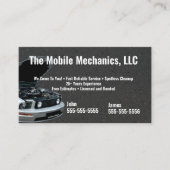 Black Mechanic Business Card Visitenkarte (Vorderseite)