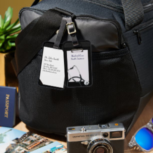 Black Medical Clipboard mit Stethoscope Gepäckanhänger