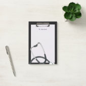 Black Medical Clipboard mit Stethoscope Post-it Klebezettel (Büro)