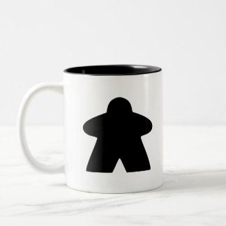 Black Meeple Board Game Piece Zweifarbige Tasse
