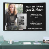 Black Meet the Author Table Banner - Buchsignierun (Messe)