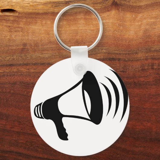 Black Megaphon Schlüsselanhänger (Vorderseite)