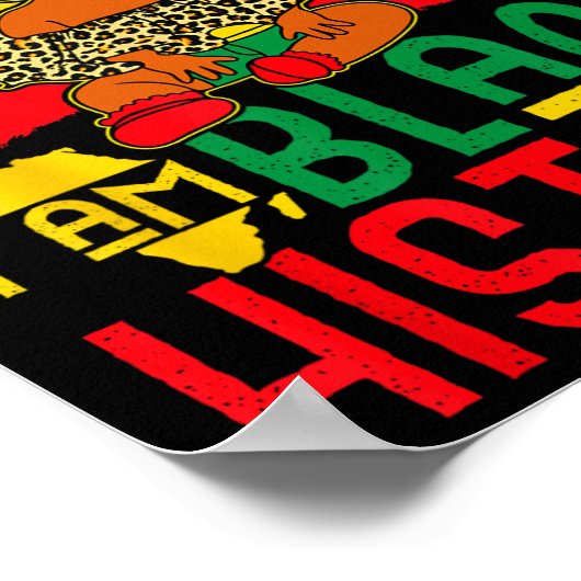 Black Melanin Girl I Am Black History Mont Kinder Poster (Ecke)