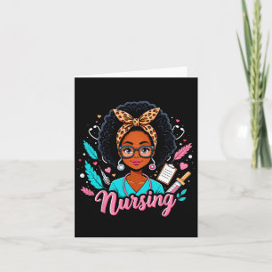 Black Melanin Nurse Black History Monte Afro Hair Karte