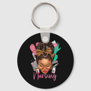 Black Melanin Nurse Black History Monte Afro Hair Schlüsselanhänger