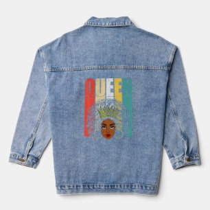 Black Melanin Queen Afro Women Girl Apparel Africa Jeansjacke