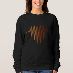Black Melanin Skin Tone Herz Rate Black History P Sweatshirt