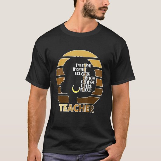 Black Melanin Teacher Queen Melanated Women Empowe T-Shirt (Vorderseite)