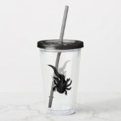 Black Melanoid Axolotl Art Acryltrinkbecher (Rückseite)