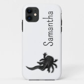 Black Melanoid Axolotl Art Case-Mate iPhone Hülle (Rückseite)