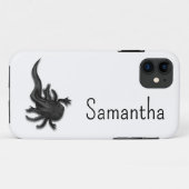 Black Melanoid Axolotl Art Case-Mate iPhone Hülle (Rückseite (Horizontal))