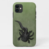 Black Melanoid Axolotl Art Case-Mate iPhone Hülle (Rückseite)