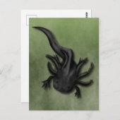 Black Melanoid Axolotl Art Postkarte (Vorne/Hinten)
