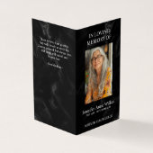 Black Memorial Feier des Lebens Danke (Vorderseite)