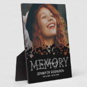 Black Memorial Keepake Foto Fotoplatte (Seite)