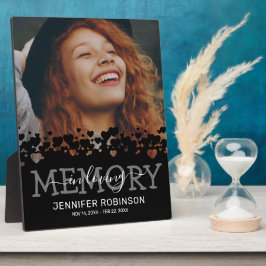 Black Memorial Keepake Foto Fotoplatte