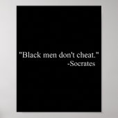 Black Men Dont Chea Socrates Poster (Vorne)