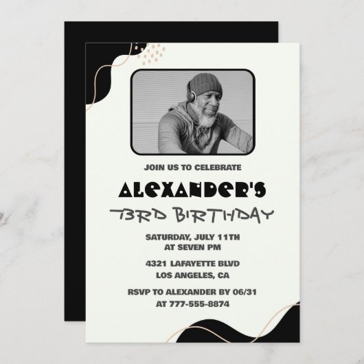 Black Men Einladungen zum 73. Geburtstag (Vorne/Hinten)