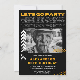Black Men Lasst uns Party 86. Geburtstag gehen Einladung